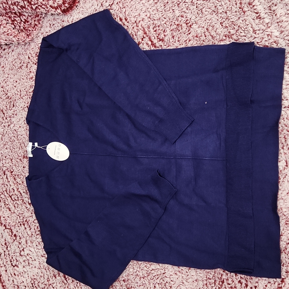Blue V Neck Sweater